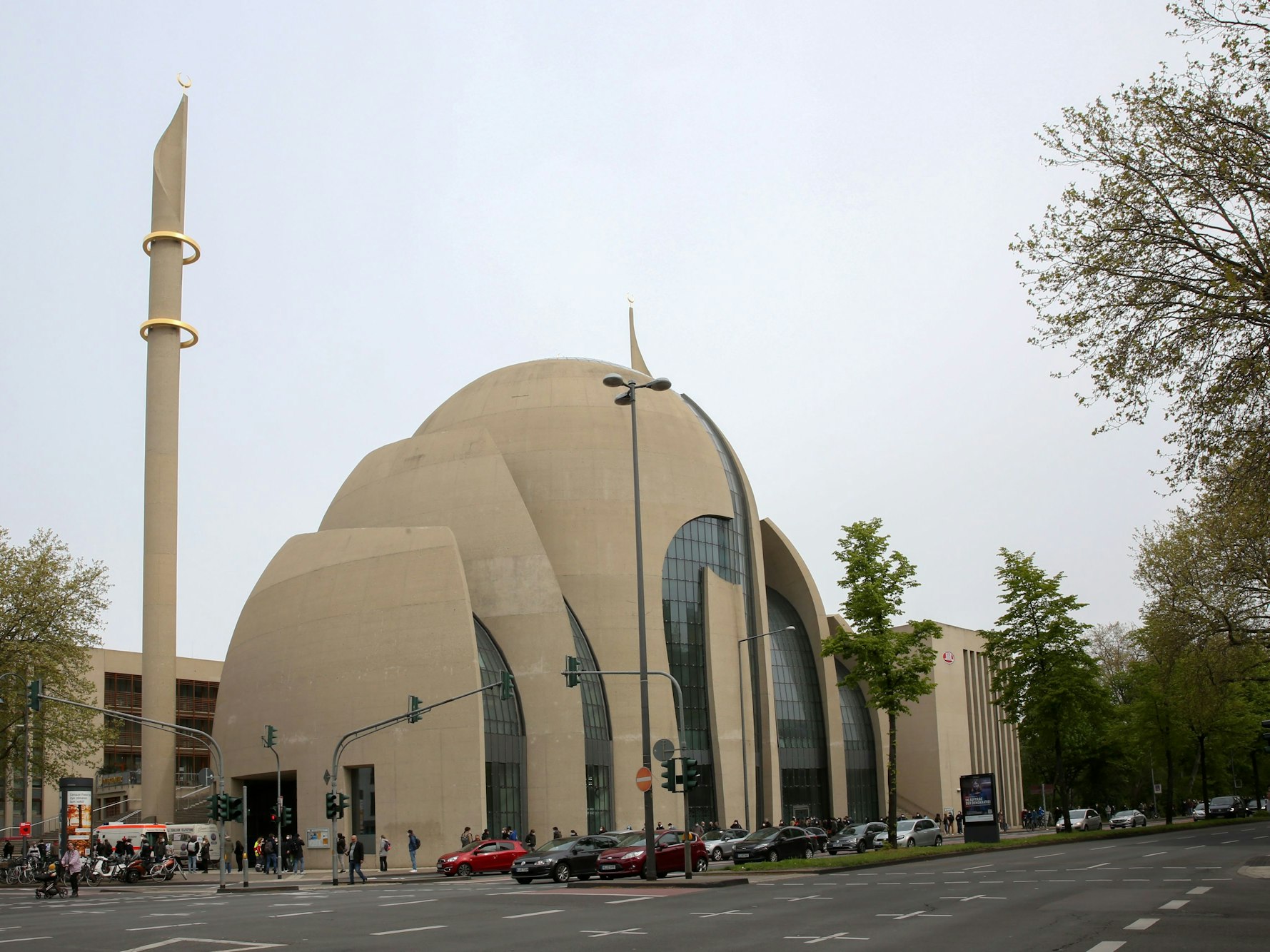 Die Zentralmoschee in Ehrenfeld am 8. Mai 2021.
