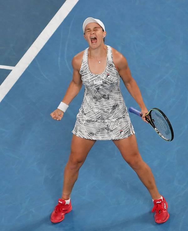 Ashleigh Barty jubelt über ihren Triumph.