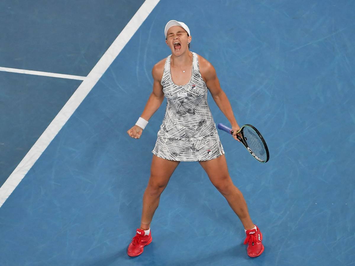 Ashleigh Barty jubelt über ihren Triumph.