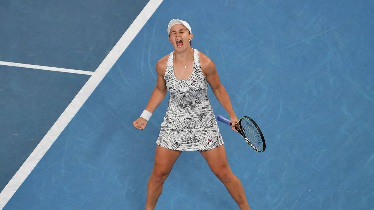 Ashleigh Barty jubelt über ihren Triumph.