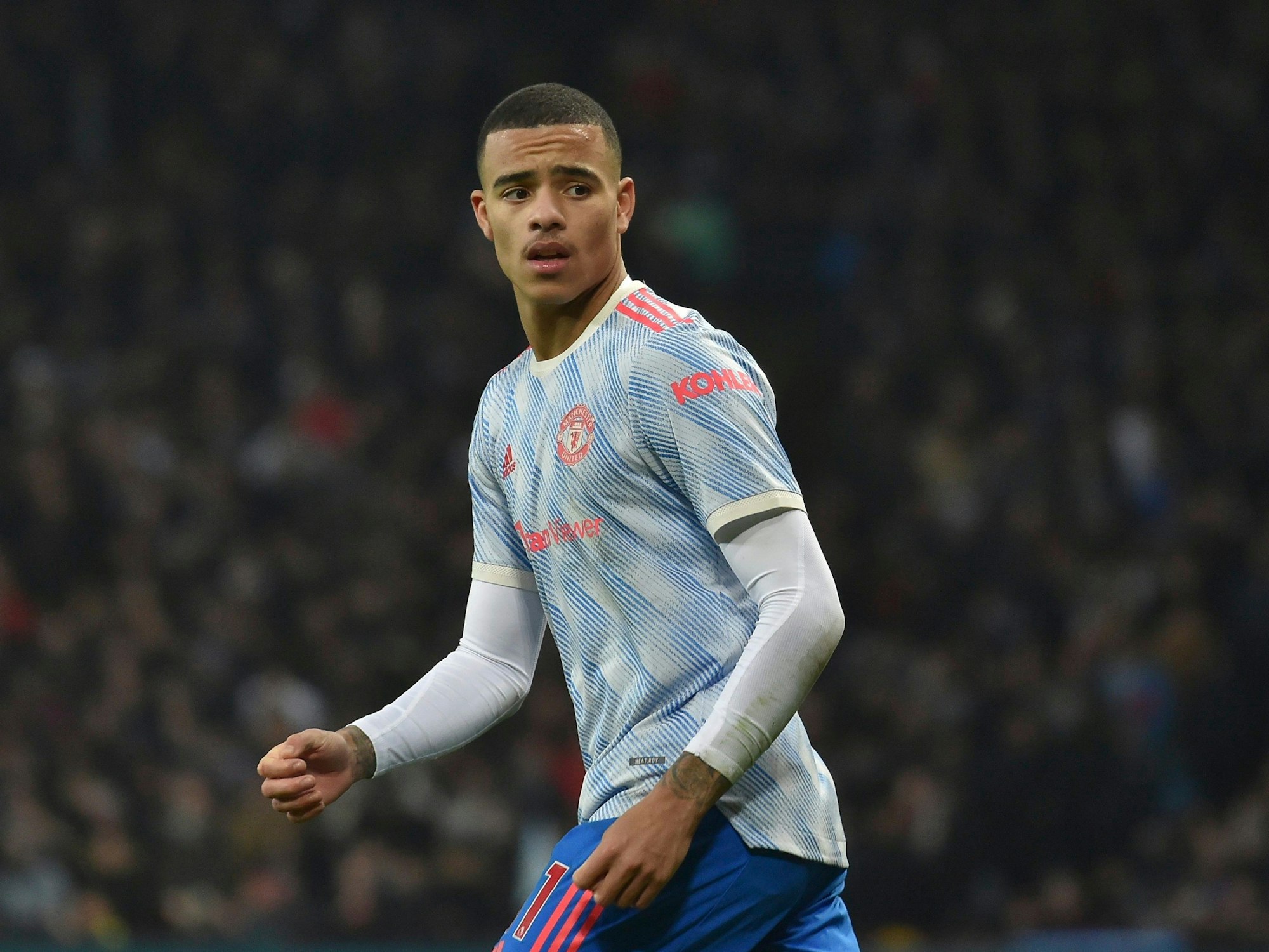 Manchester United-Star Mason Greenwood auf dem Feld.