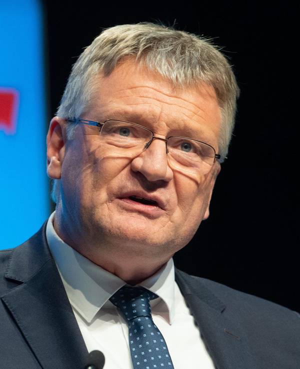 Jörg Muthen spricht auf dem AfD-Parteitag.