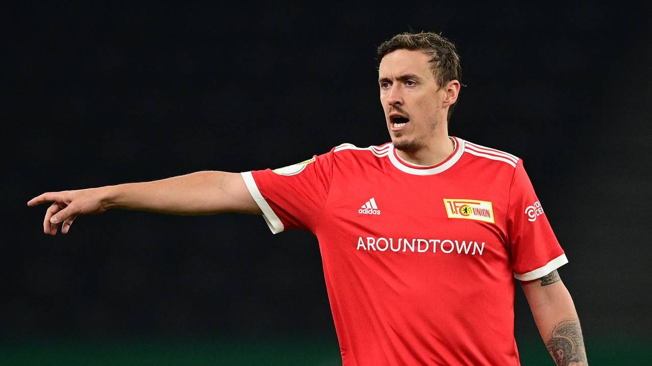 Fußball: DFB-Pokal, Hertha BSC - 1. FC Union Berlin, Achtelfinale, Olympiastadion. Unions Max Kruse gestikuliert.