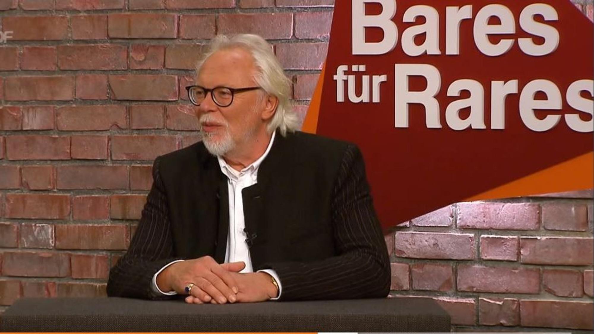 Der Screenshot zeigt Friedrich Häusser am 2. Febraur 2022 in der ZDF-Show „Bares für Rares“.