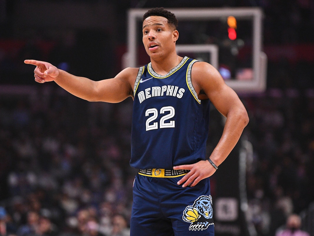 Desmond Bane gibt Anweisungen, hier im Spiel bei den LA Clippers am 8. Januar 2022