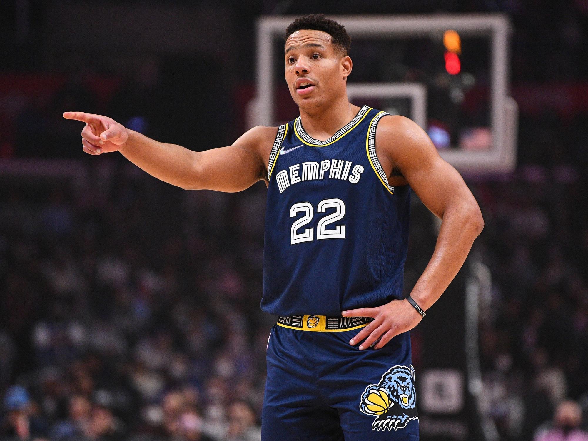 Desmond Bane gibt Anweisungen, hier im Spiel bei den LA Clippers am 8. Januar 2022