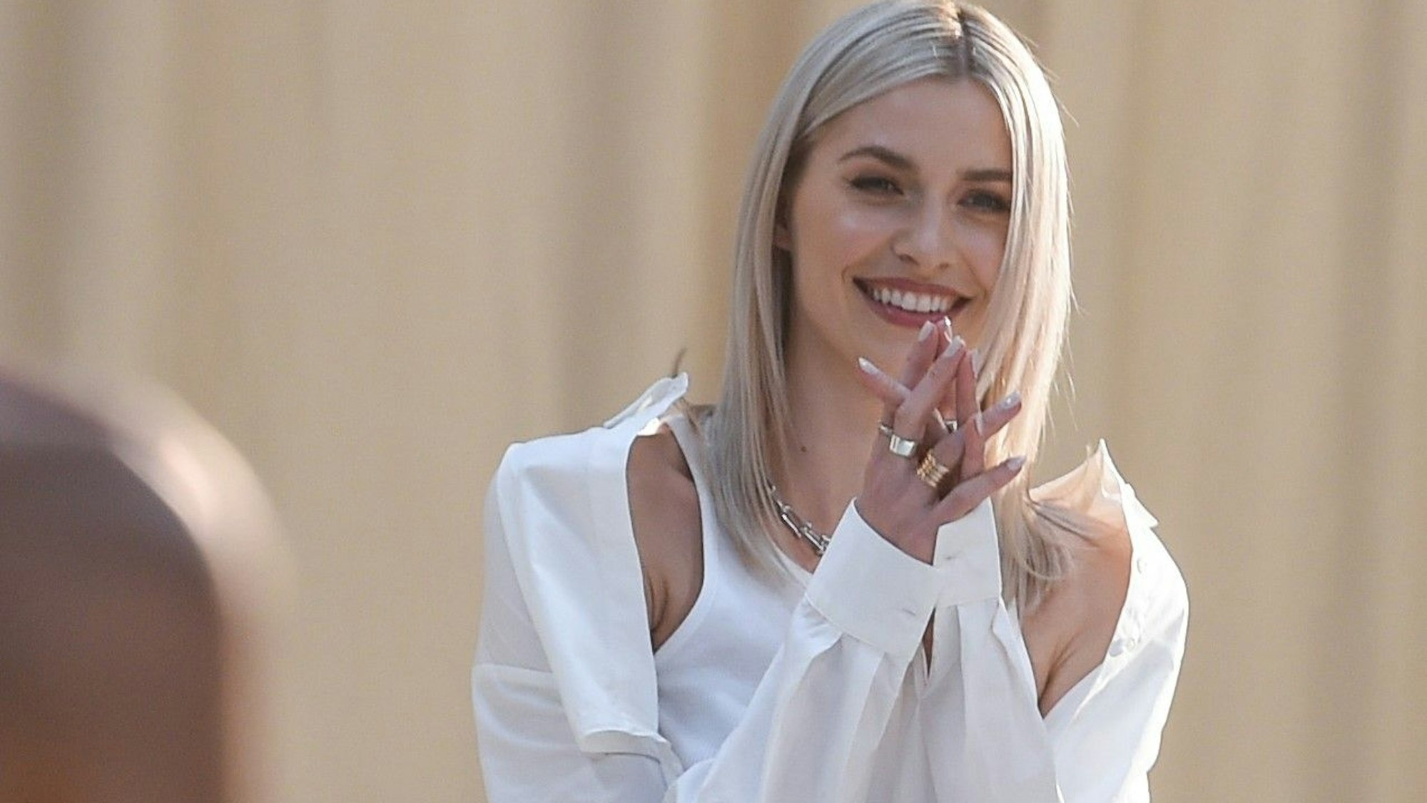 Lena Gercke und Models zeigen Kreationen von LeGer by Lena Gercke bei der About You Fashion Week im Kraftwerk Berlin. Das Foto entstand am 24. Januar 2021.