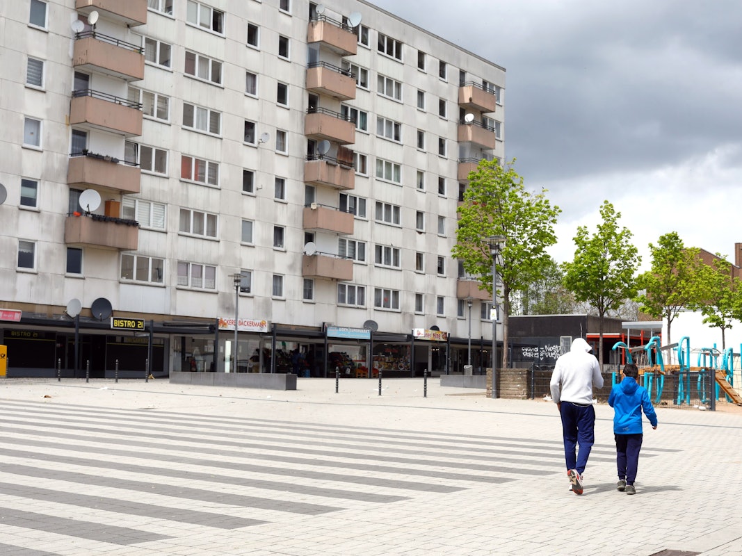 Die Hochhäuser im Stadtteil Finkenberg prägen das Bild des Viertels.