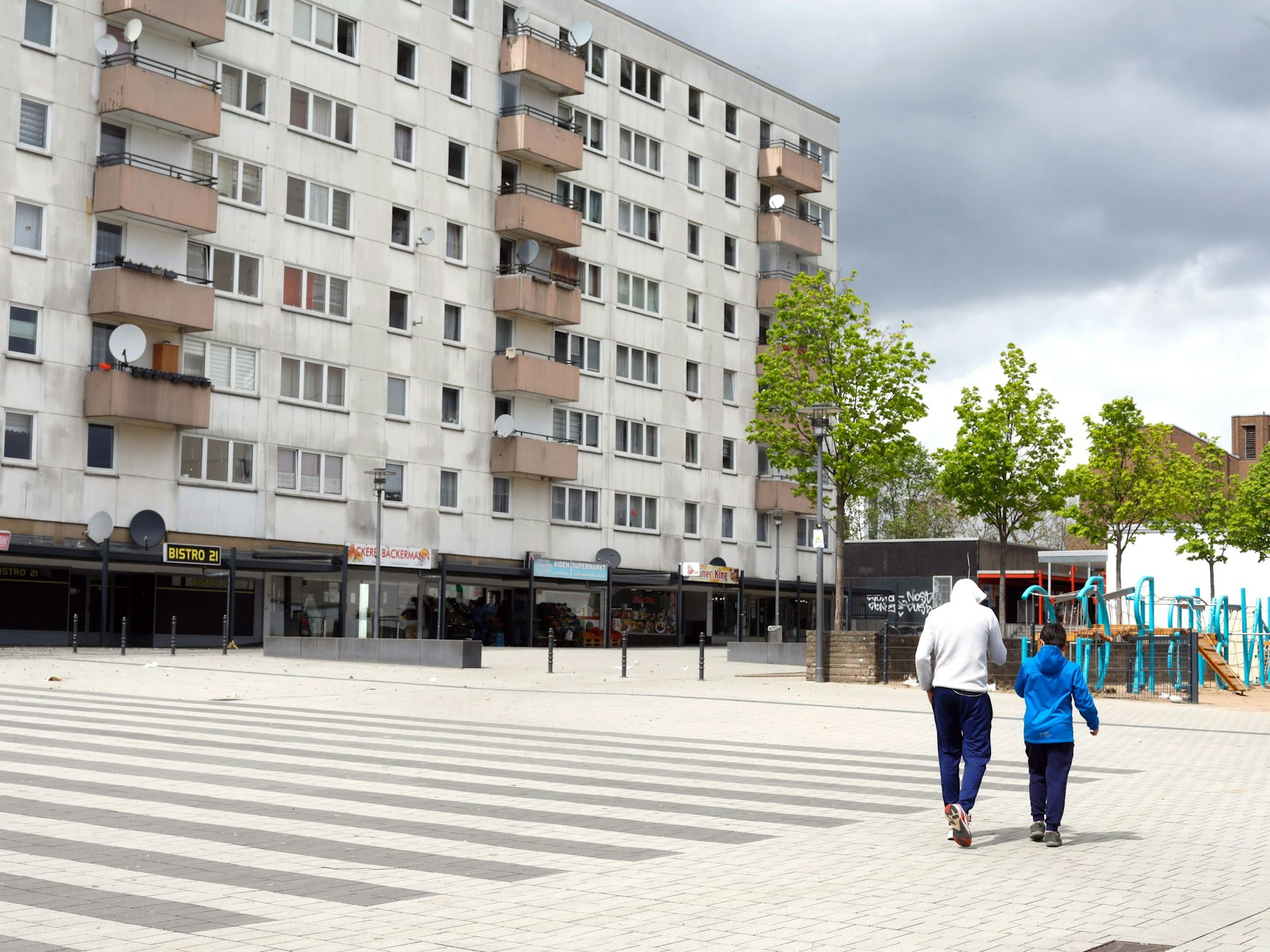 Die Hochhäuser im Stadtteil Finkenberg prägen das Bild des Viertels.