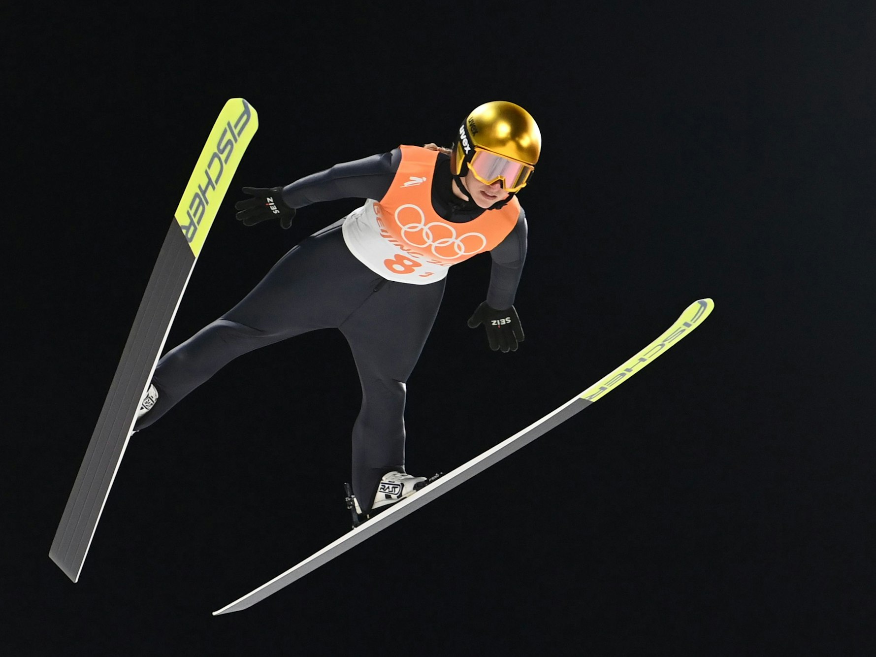 Katharina Althaus aus Deutschland in Aktion.