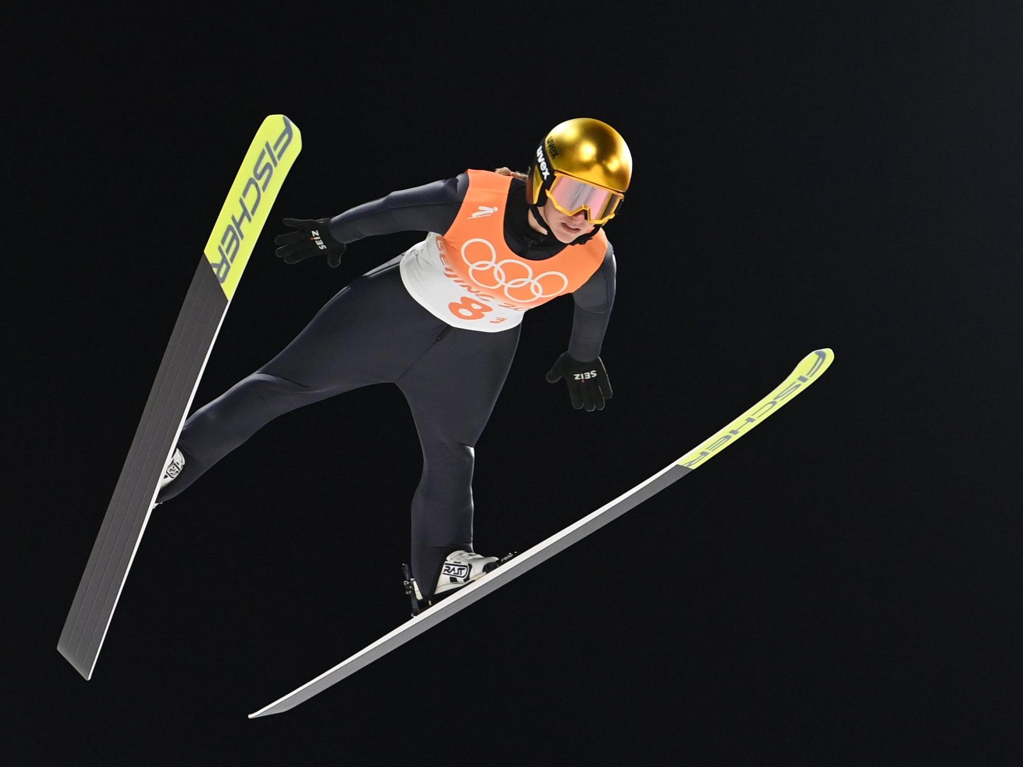 Katharina Althaus aus Deutschland in Aktion.