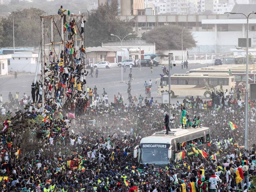 Tausende Fans empfangen das Team aus dem Senegal in der Hauptstadt Dakar