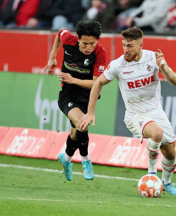 Salih Özcan, hier beim Heimsieg über den SC Freiburg am 5. Februar 2022, ist beim FC mittlerweile Stammspieler.