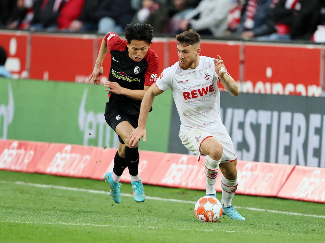 Salih Özcan, hier beim Heimsieg über den SC Freiburg am 5. Februar 2022, ist beim FC mittlerweile Stammspieler.