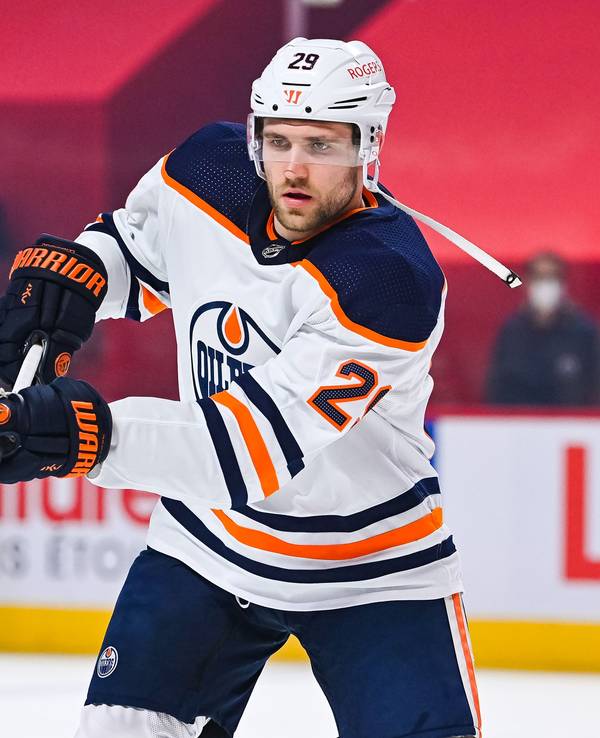 Leon Draisaitl von den Edmonton Oilers, hier am 10. Mai 2021 im Spiel gegen Montréal Canadiens.