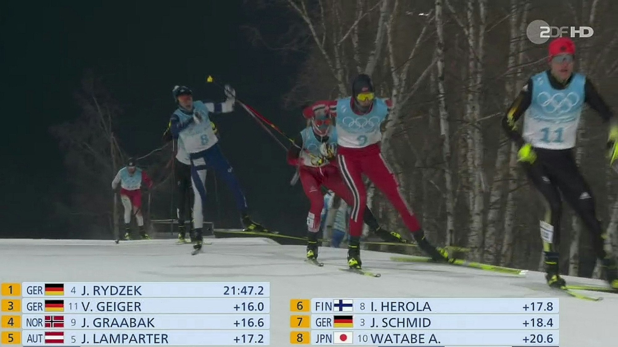 ZDF-Übertragung zum Olympia-Finale der Nordischen Kombination