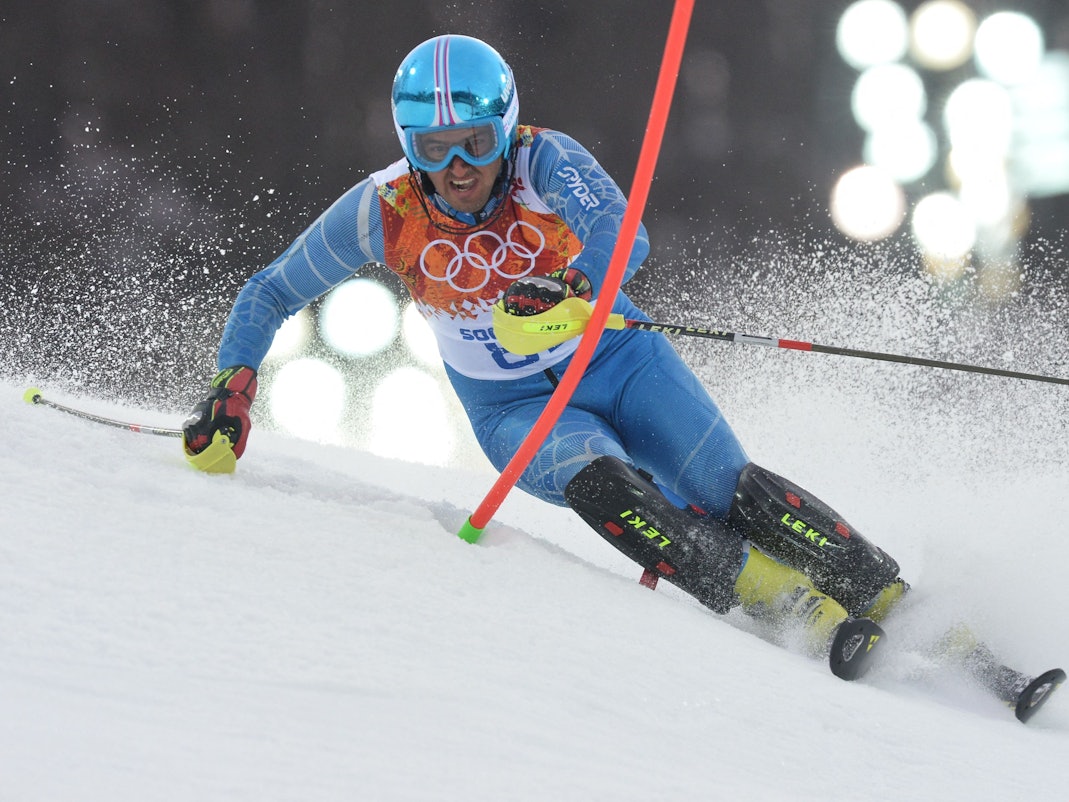 Der Iraner Hossein Saveh Shemshaki beim Ski-Alpin
