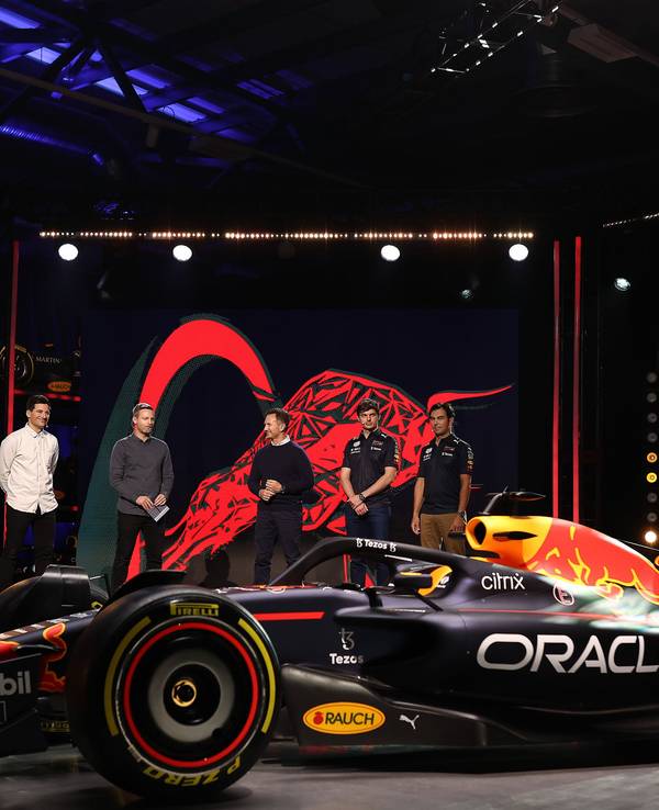 Der neue Bolide von Red Bull bei der Vorstellung am Mittwoch (9. Februar 2022)