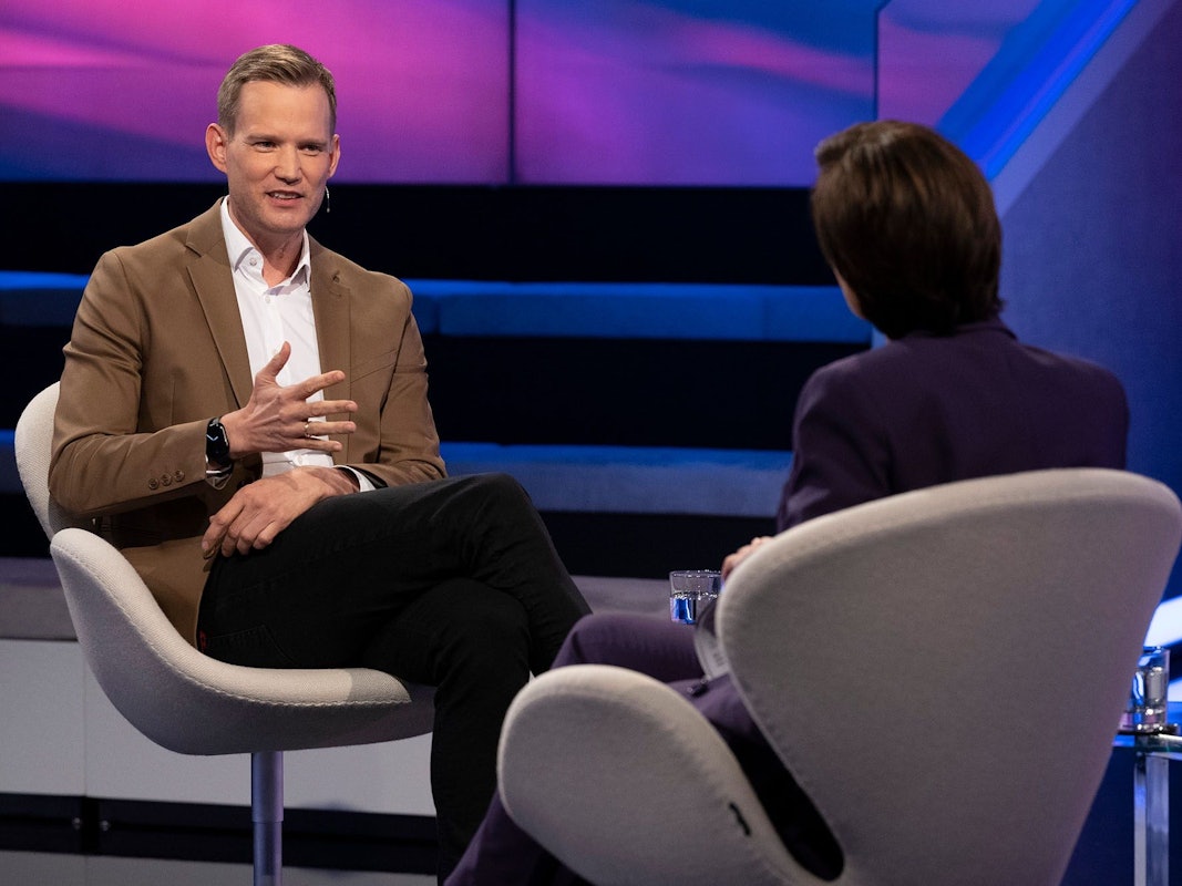 Prof. Hendrik Streeck am 9.2.2022 zu Gast bei Sandra Maischberger im ARD-Talk.