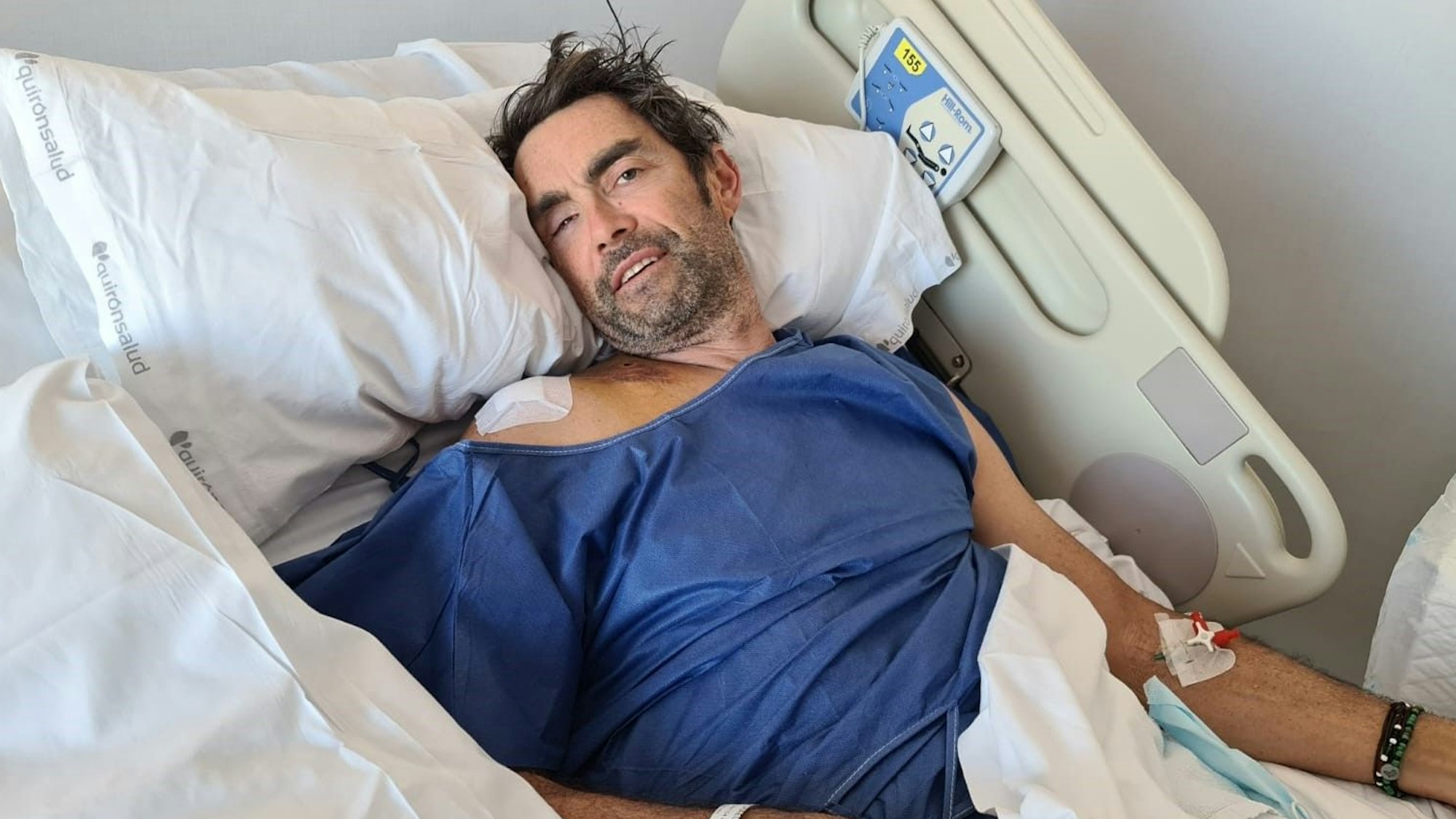 Marcel Wüst grüßt aus der Klinik von Mallorca.