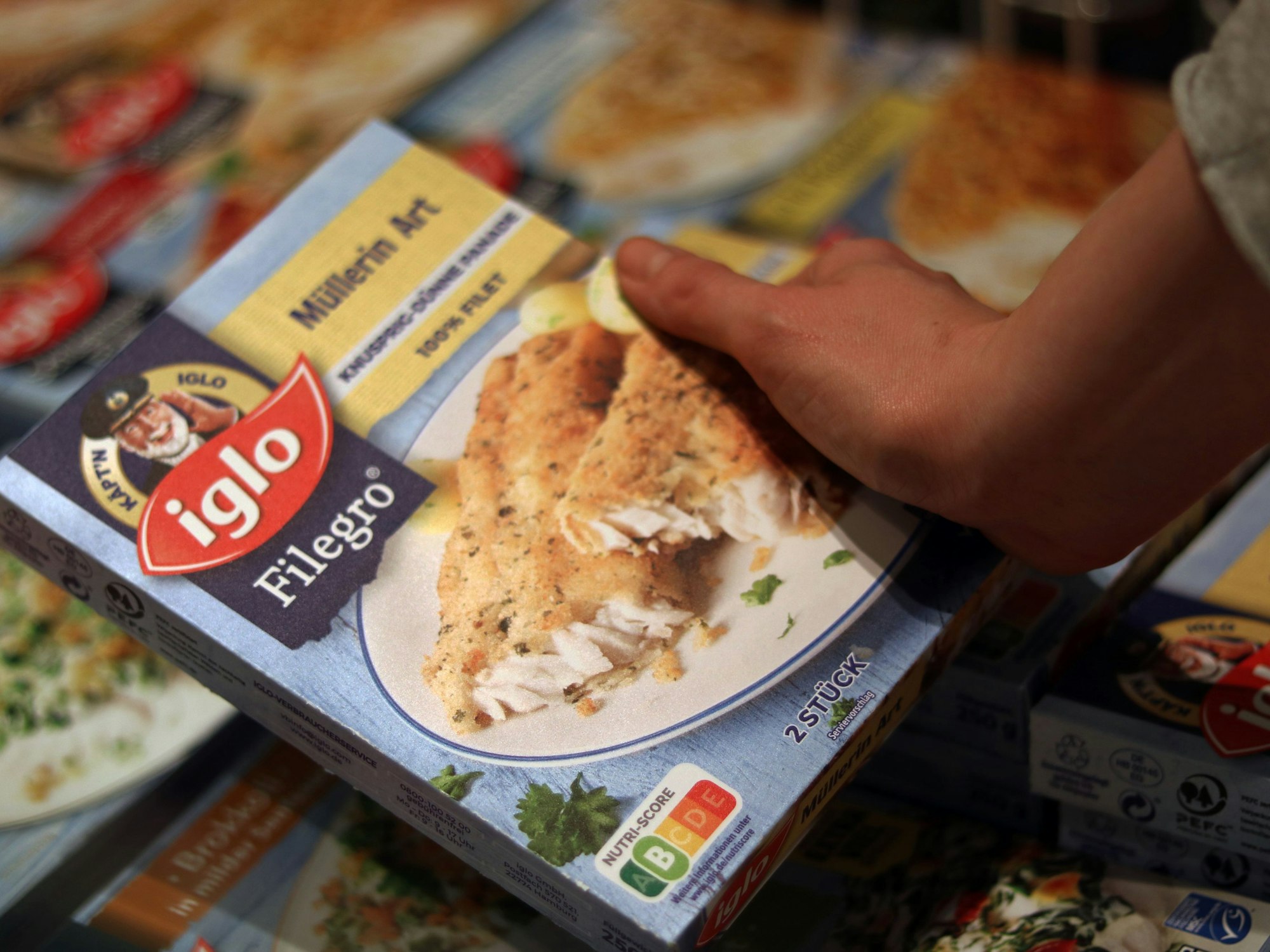 Das Foto zeigt ein Produkt des Fischstäbchen-Herstellers Iglo.