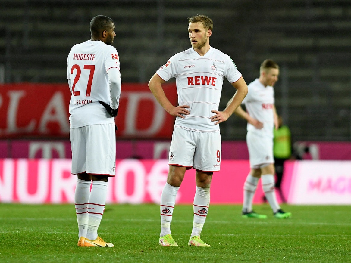 Anthony Modeste und Sebastian Andersson spielen für den 1. FC Köln gegen den VfB Stuttgart.