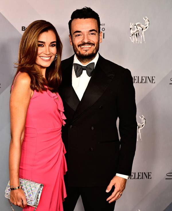 Jana Ina und Giovanni Zarrella kommen zur Charity-Veranstaltung "Tribute to Bambi" in das Hotel «Titanic Chaussee Berlin».