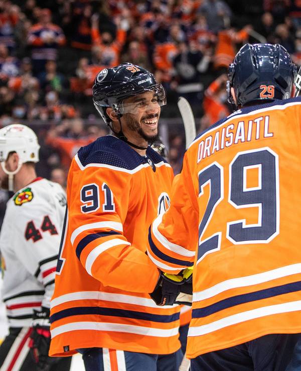 Die beiden Oilers-Stars Evander Kane und Leon Draisaitl.
