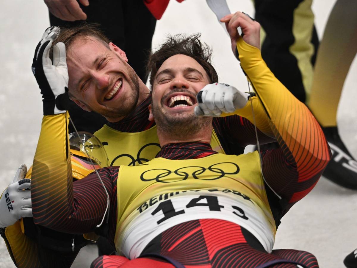 Deutschland holt am 10. Februar 2022 Gold im Teamwettbewerb.