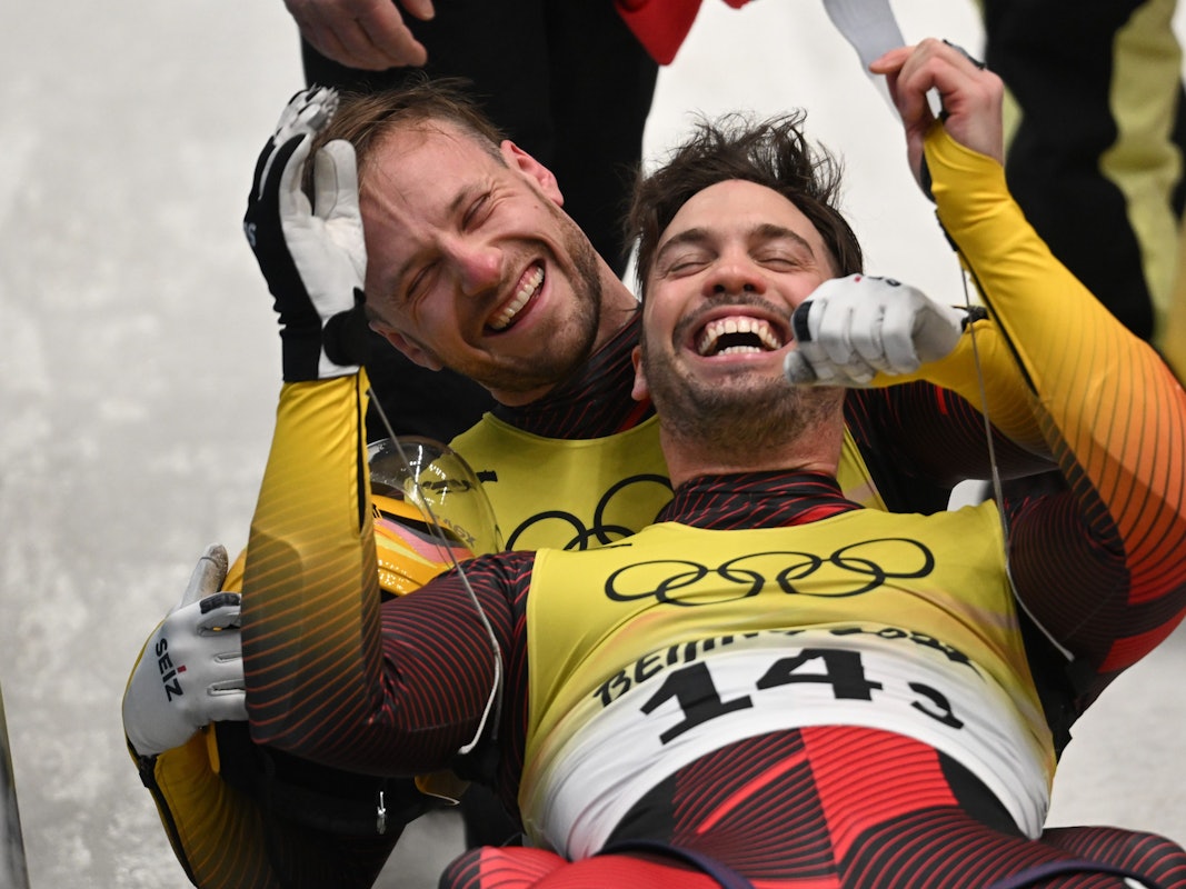 Deutschland holt  am 10. Februar 2022 Gold im Teamwettbewerb.