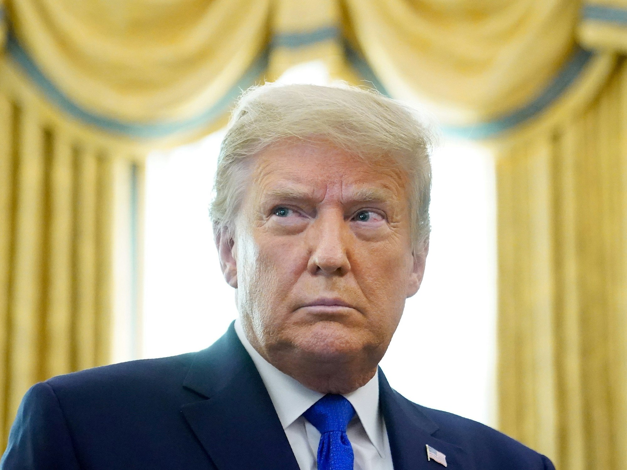 Donald Trump, hier bei der Verleihung der „Presidential Medal of Freedom“ im Oval Office des Weißen Hauses am 7. Dezember 2020, soll Akten in der Toilette heruntergespült haben.