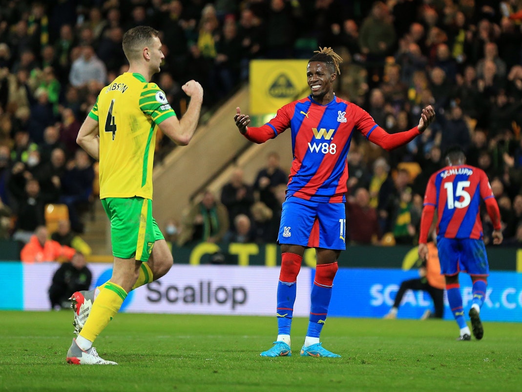 Wilfried Zaha (Crystal Palace) hadert.