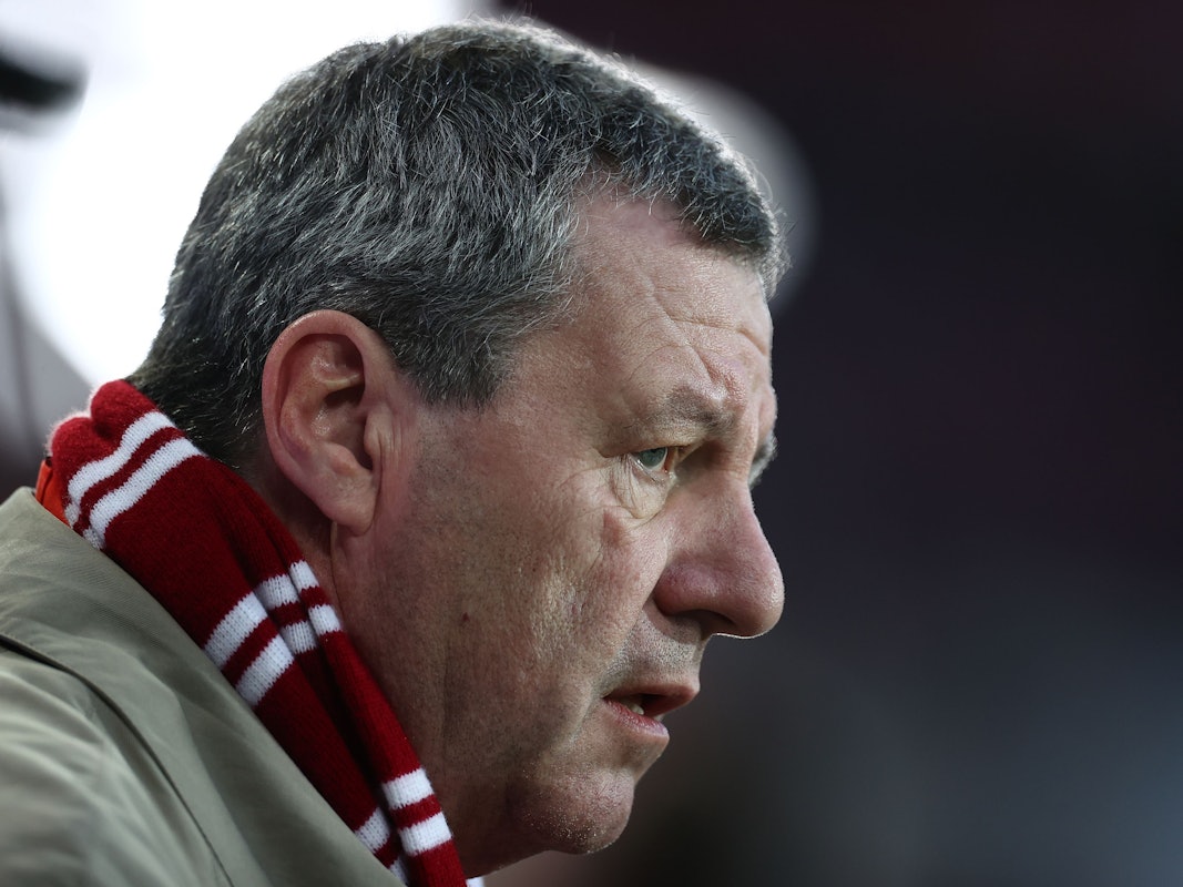 Kölns Präsident Werner Wolf vor dem Spiel.