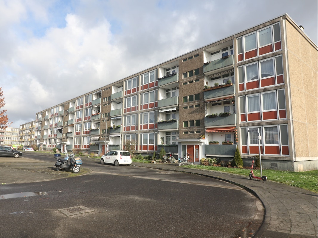 Blick auf eine Wohnsiedlung in Köln-Stammheim.