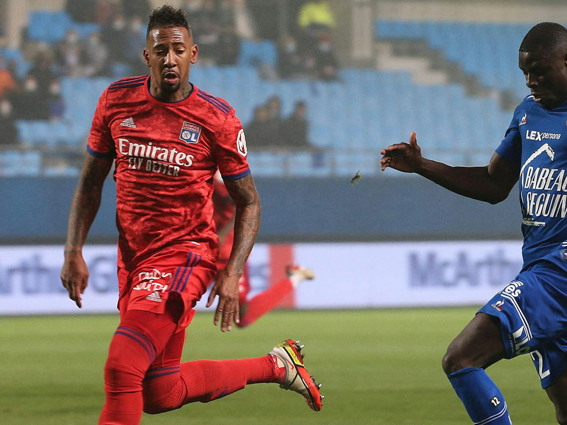 Jerome Boateng beim Spiel seines Klubs Olympique Lyon am 16. Januar 2022.