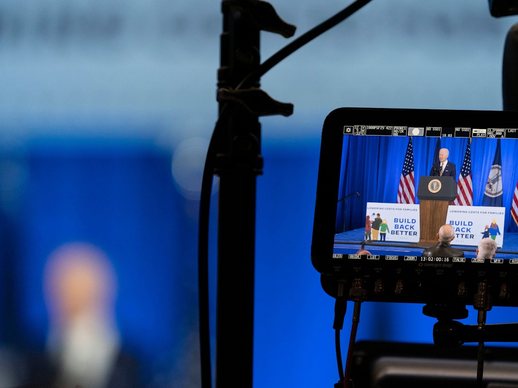 President Joe Biden speaks about prescription drug costs at the Daniel Technology Center of Germanna Community College – Culpeper Campus, Thursday, Feb. 10, 2022, in Culpeper, Va. (AP Photo/Alex Brandon)