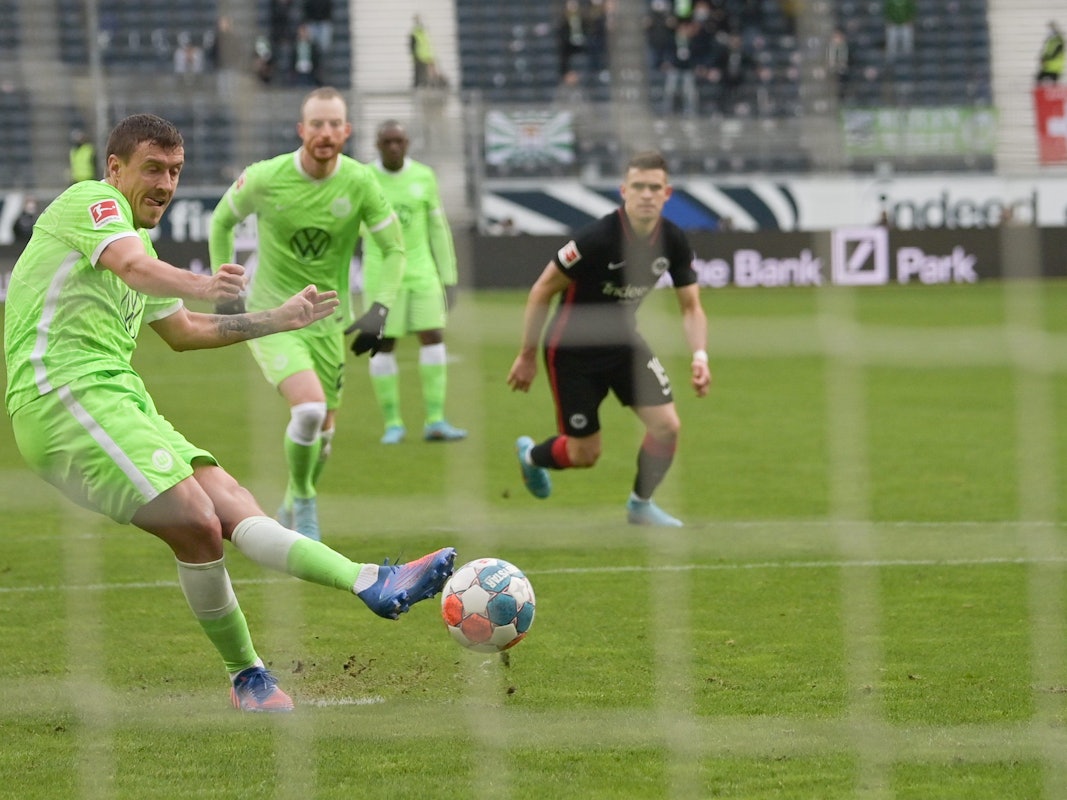 Wolfsburgs Max Kruse macht das 0:1.