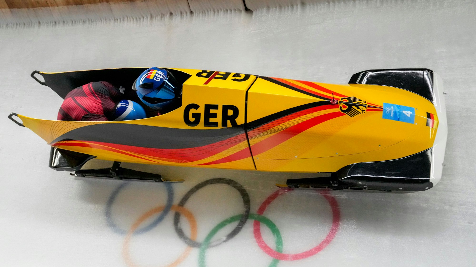 Francesco Friedrich und Thorsten Margis bei ihrem Lauf