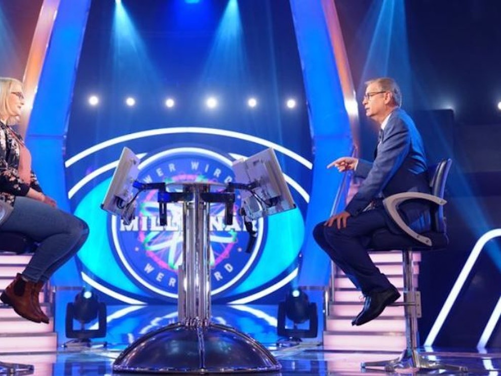 „Wer wird Millionär?“-Moderator Günther Jauch jammerte, dass die Kandidatin ohne Joker souverän sehr weit kam.