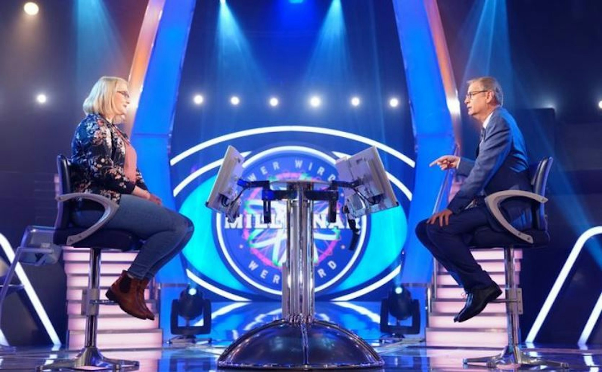 „Wer wird Millionär?“-Moderator Günther Jauch jammerte, dass die Kandidatin ohne Joker souverän sehr weit kam.