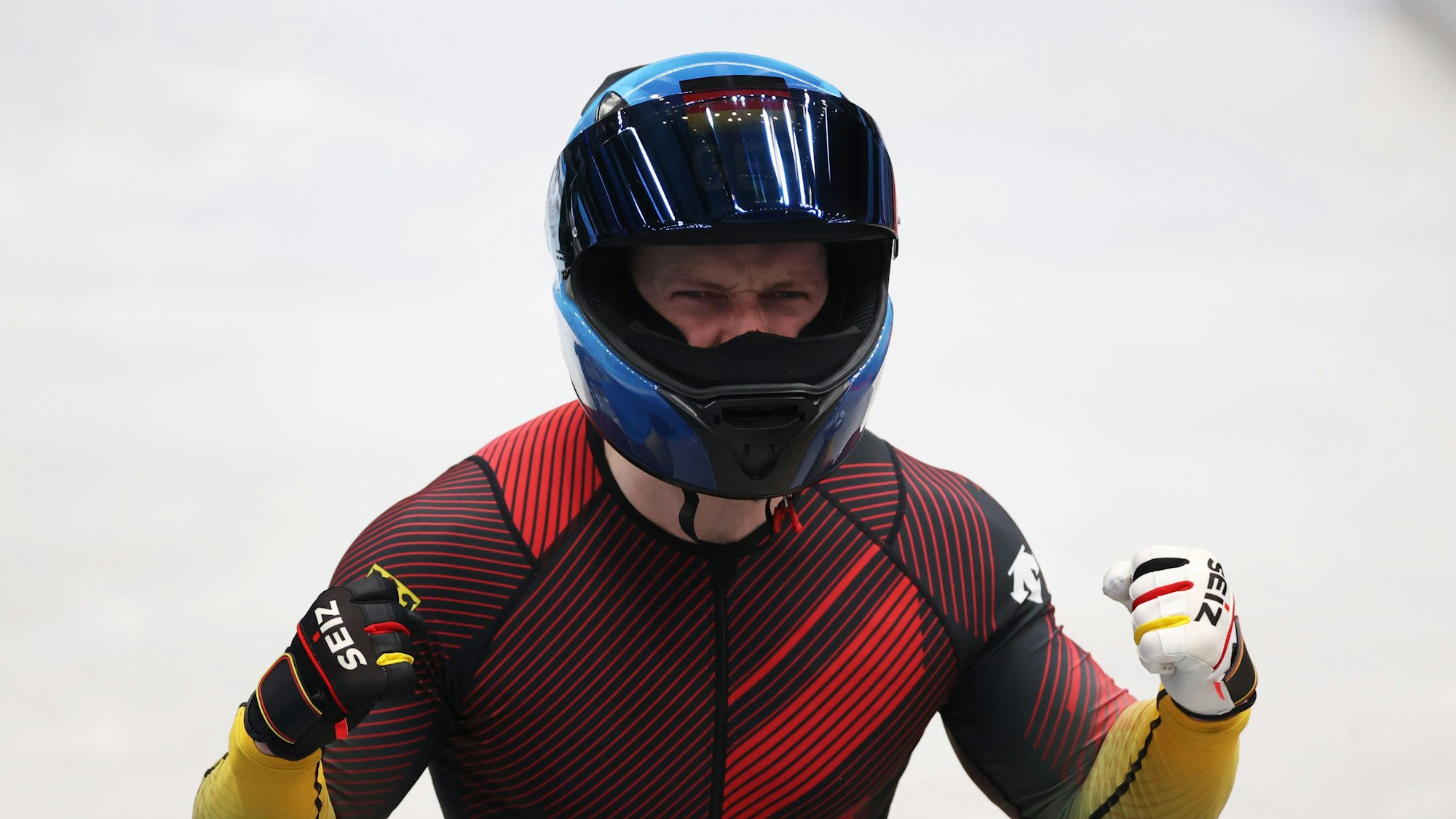 Francesco Friedrich jubelt nach seinem Lauf