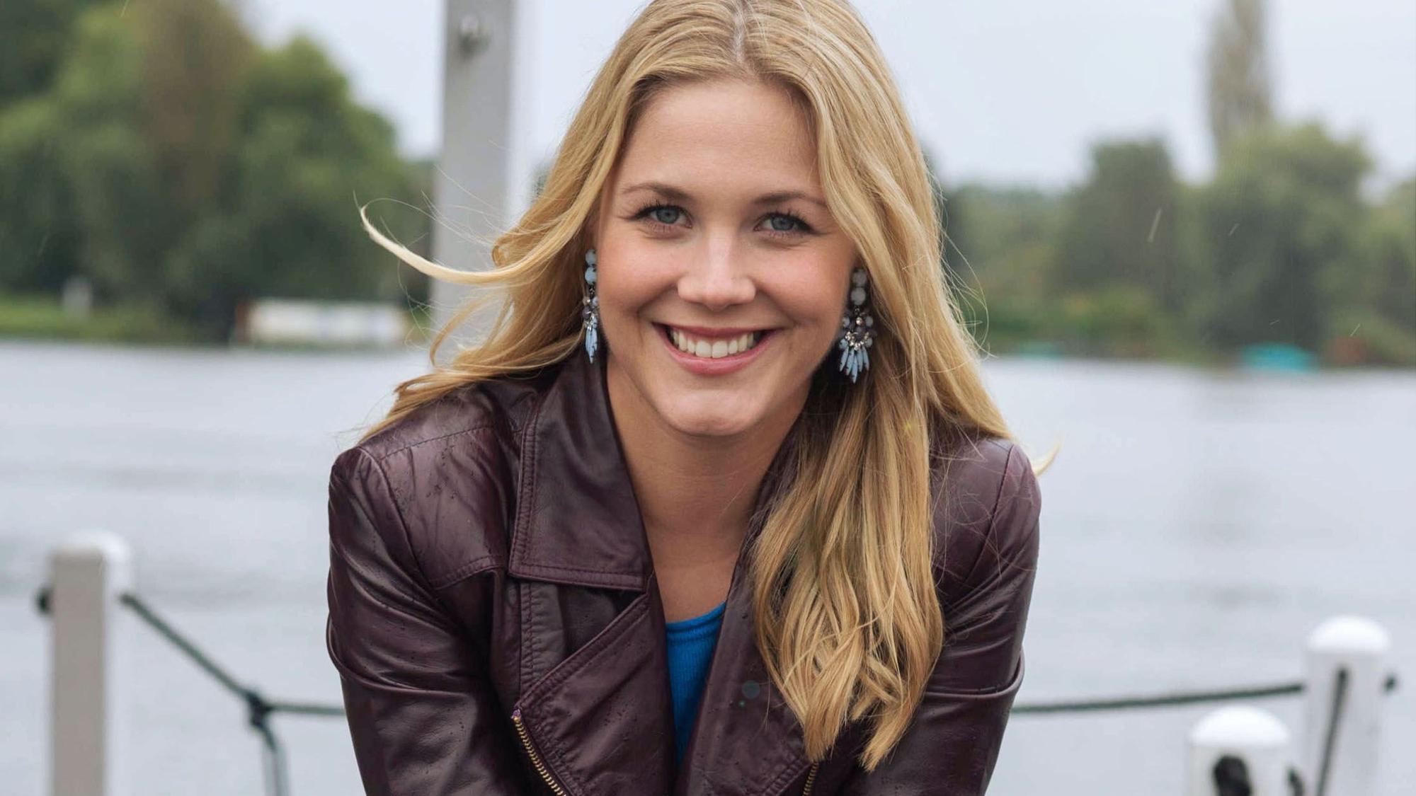 Moderatorin beim "SAT.1-Frühstücksfernsehen": Alina Merkau.