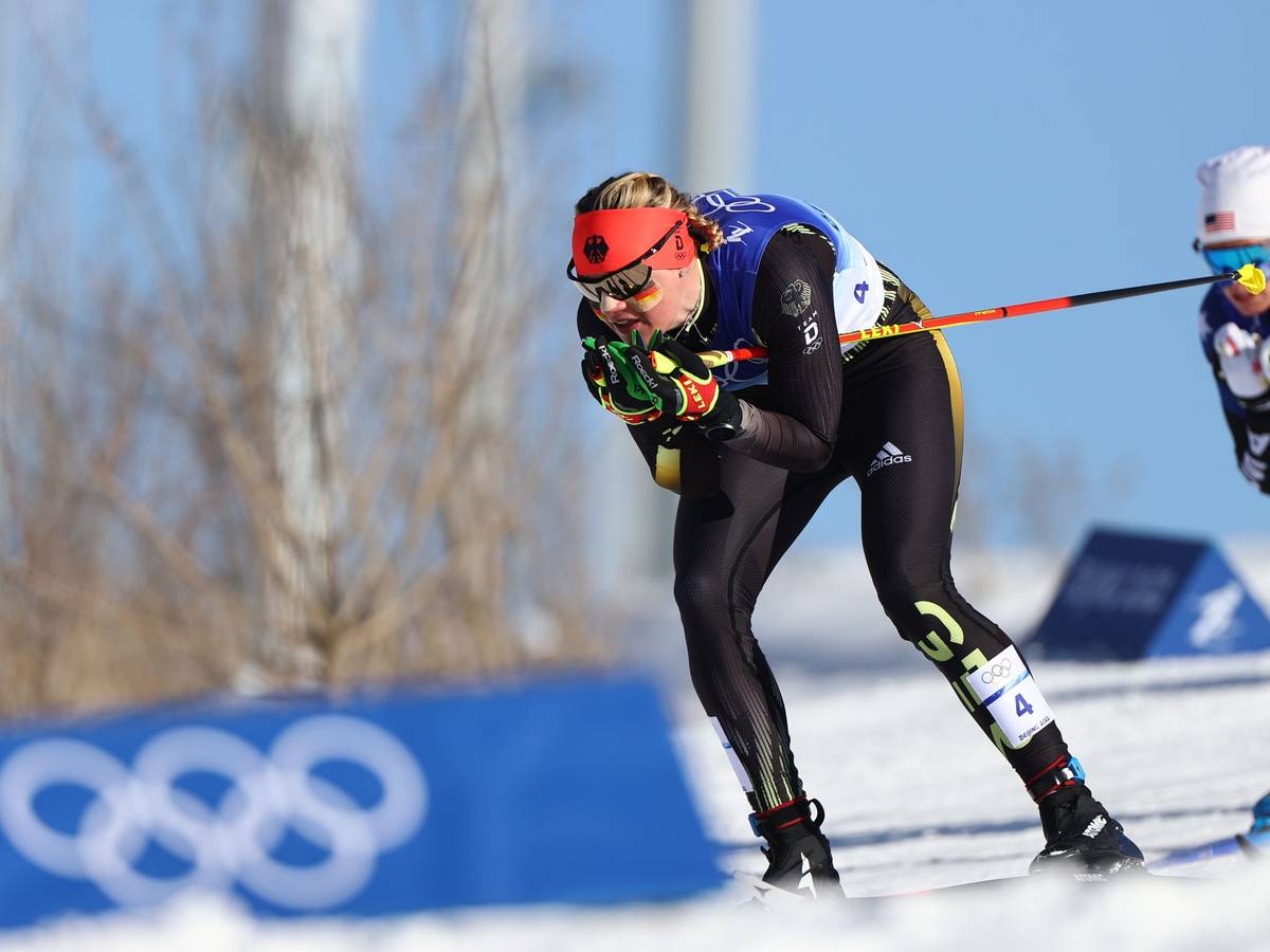 Victoria Carl am 16. Februar 2022 im letzten Staffelfinale der Frauen.