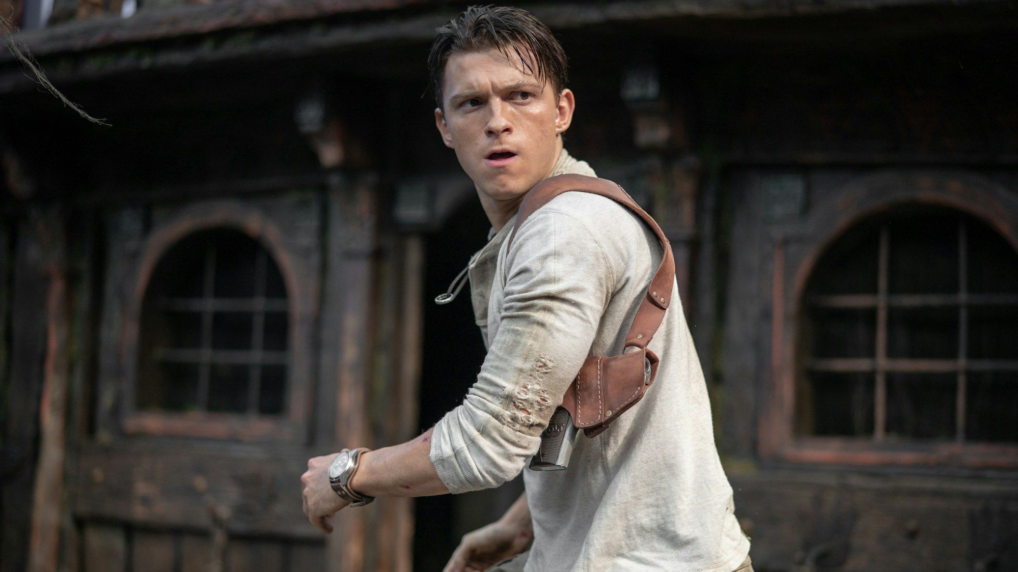 Tom Holland als Nathan Drake in einer Szene des Films «Uncharted».