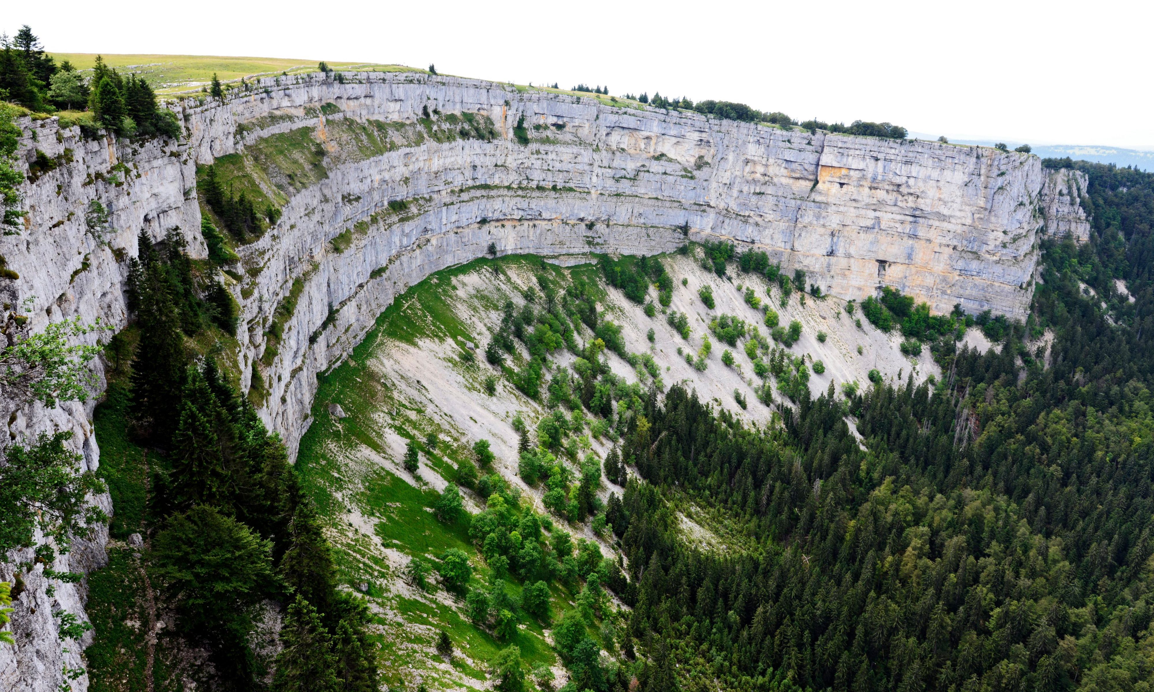 Eine Klippe in der Schweiz.