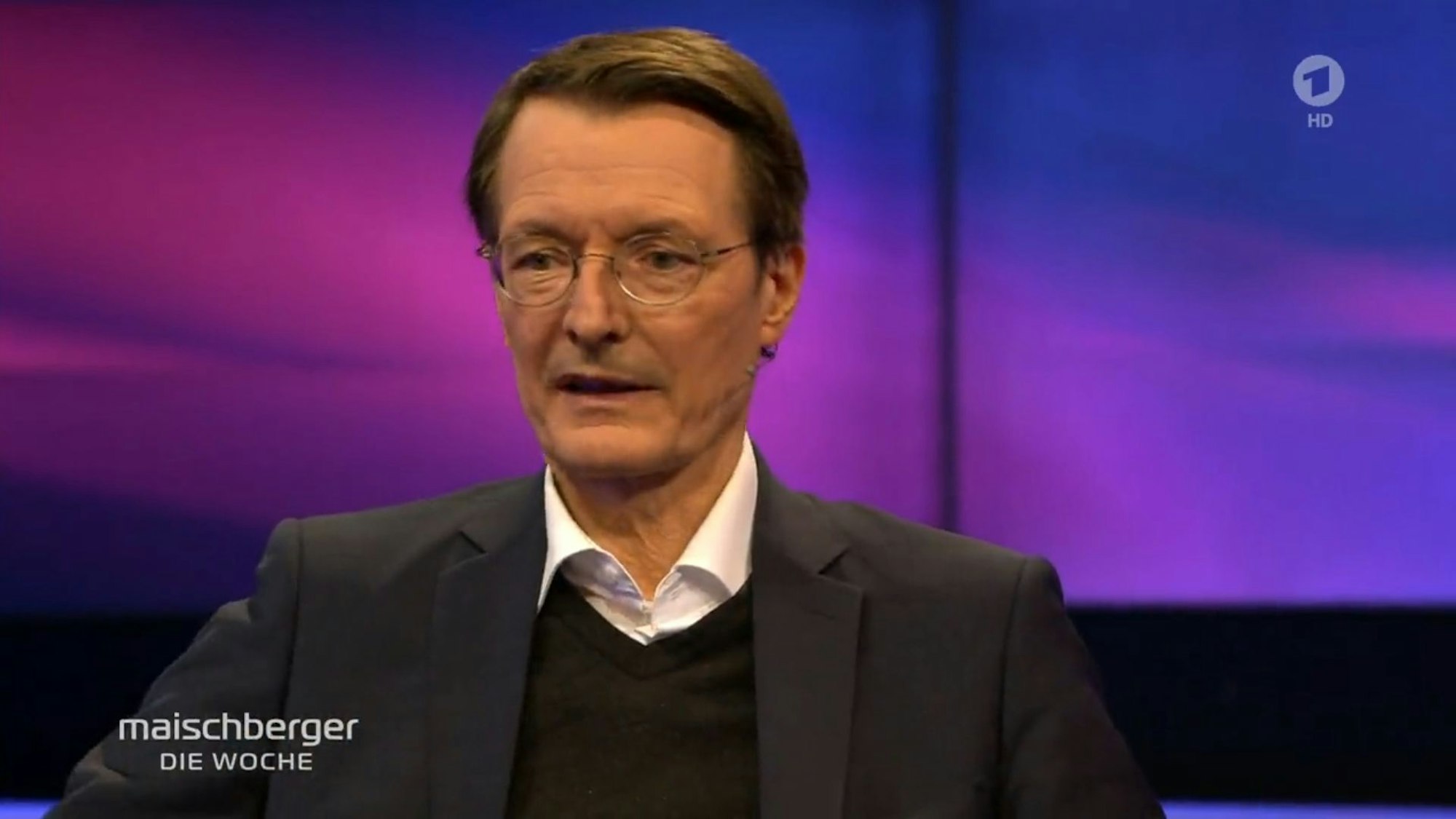 Gesundheitsminister Karl Lauterbach auf einem Foto vom 16. Februar 2022 aus der ARD-Talkshow „maischberger. die Woche“.