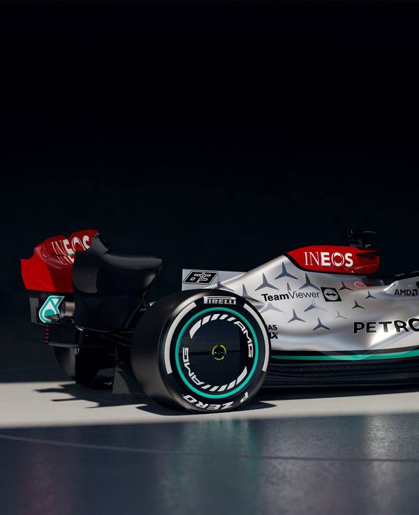 Der neue Formel-1-Mercedes (Mercedes-AMG F1 W13 E Performance) ist wieder silber. Der W13 des deutschen Werksrennstalls wurde am Freitag in Silverstone vorgestellt.