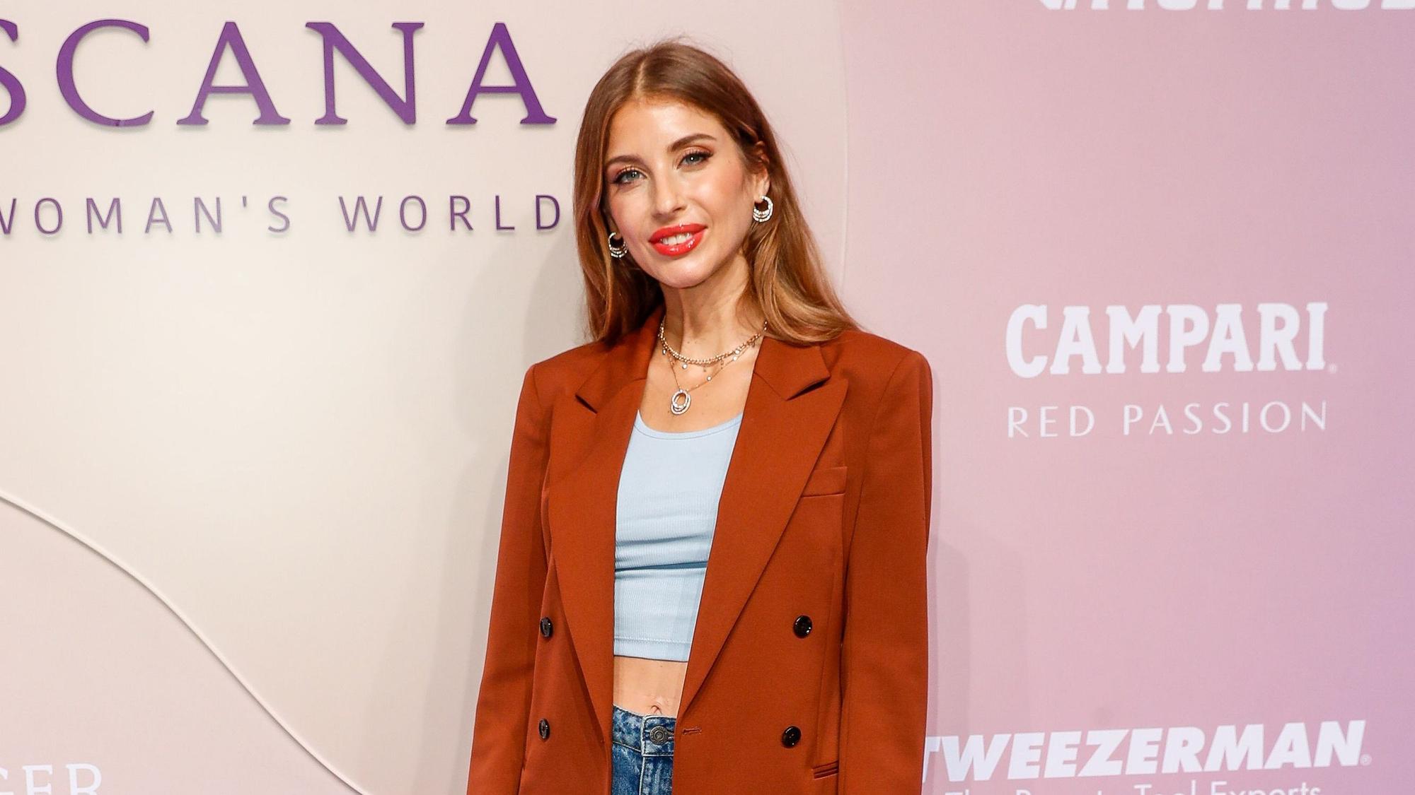 Influencerin Cathy Hummels 2021 auf der About You Fashion Week. Mit ihrem neusten Post sorgte sie bei ihren Fans für Verwirrung.