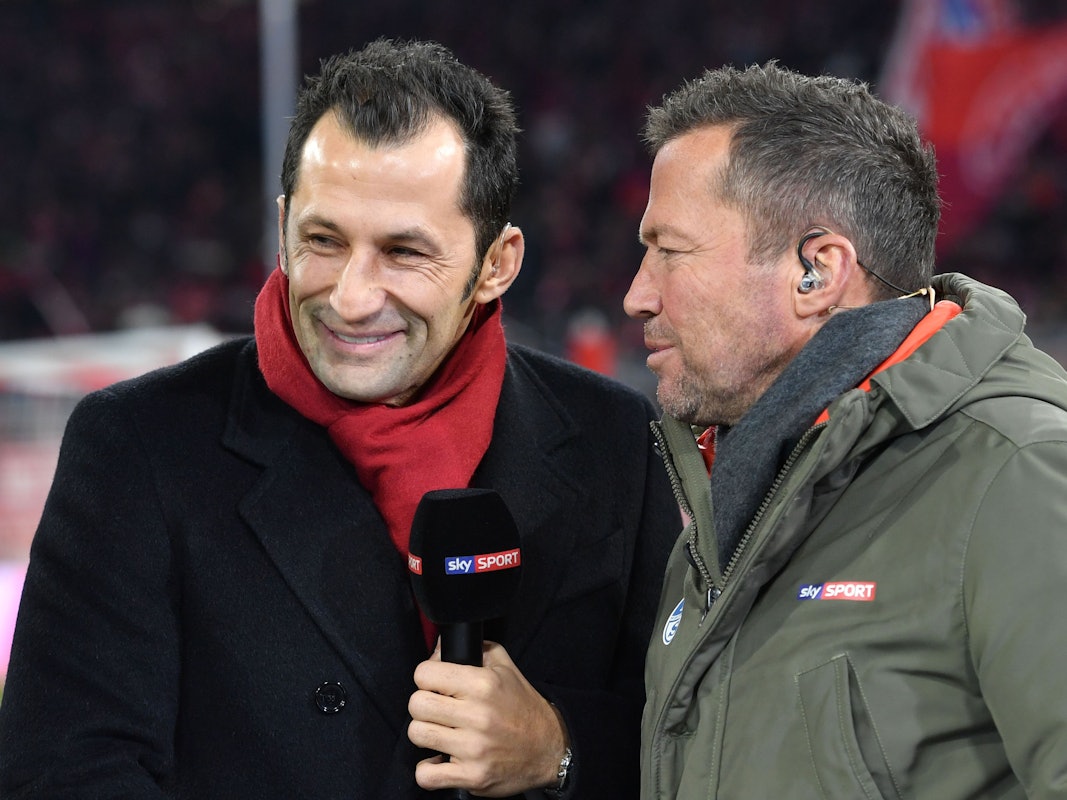Hasan Salihamidzic und Lothar Matthäus am Sky-Mikro.