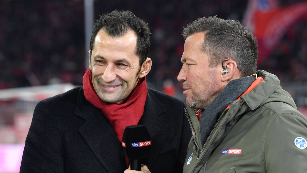 Hasan Salihamidzic und Lothar Matthäus am Sky-Mikro.
